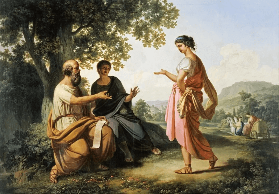 SOCRATES WITH A DISCIPLE, BEFORE 1810, BY FRANC KAVČIČ