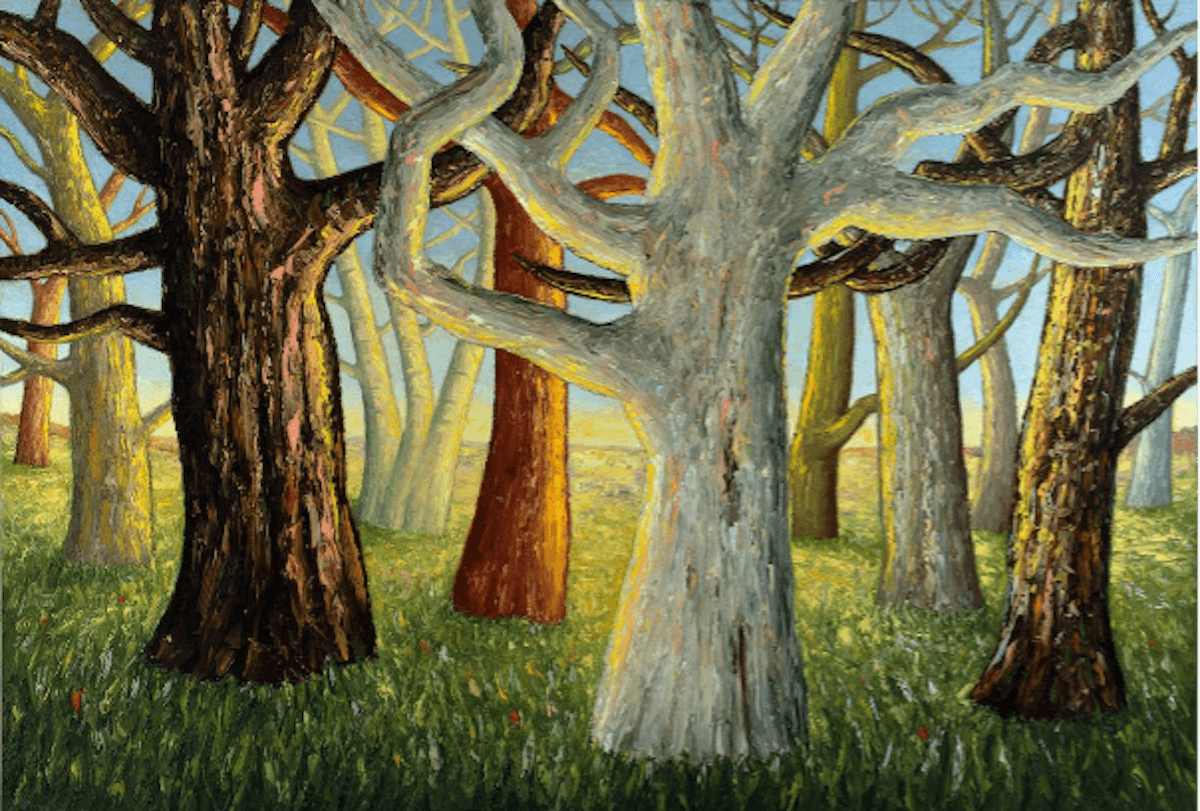 Acheron Way Peter Booth 1993 Trees Painting Woods